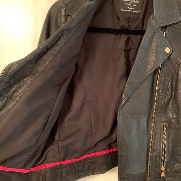 Genuine soft leather Moto jacket - Picture 5 of 11